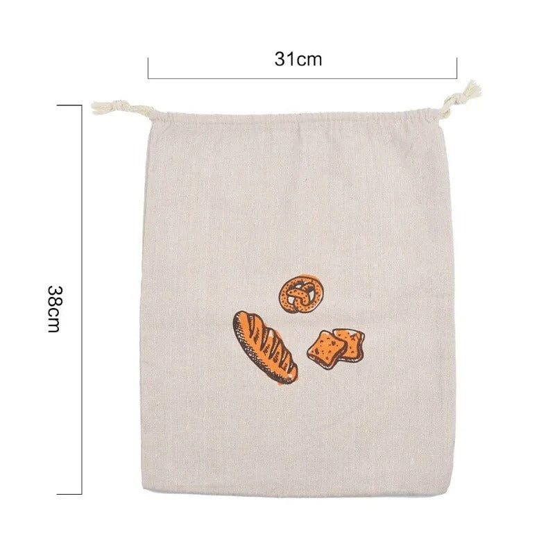 4pc Reusable Linen Bread Storage Bags