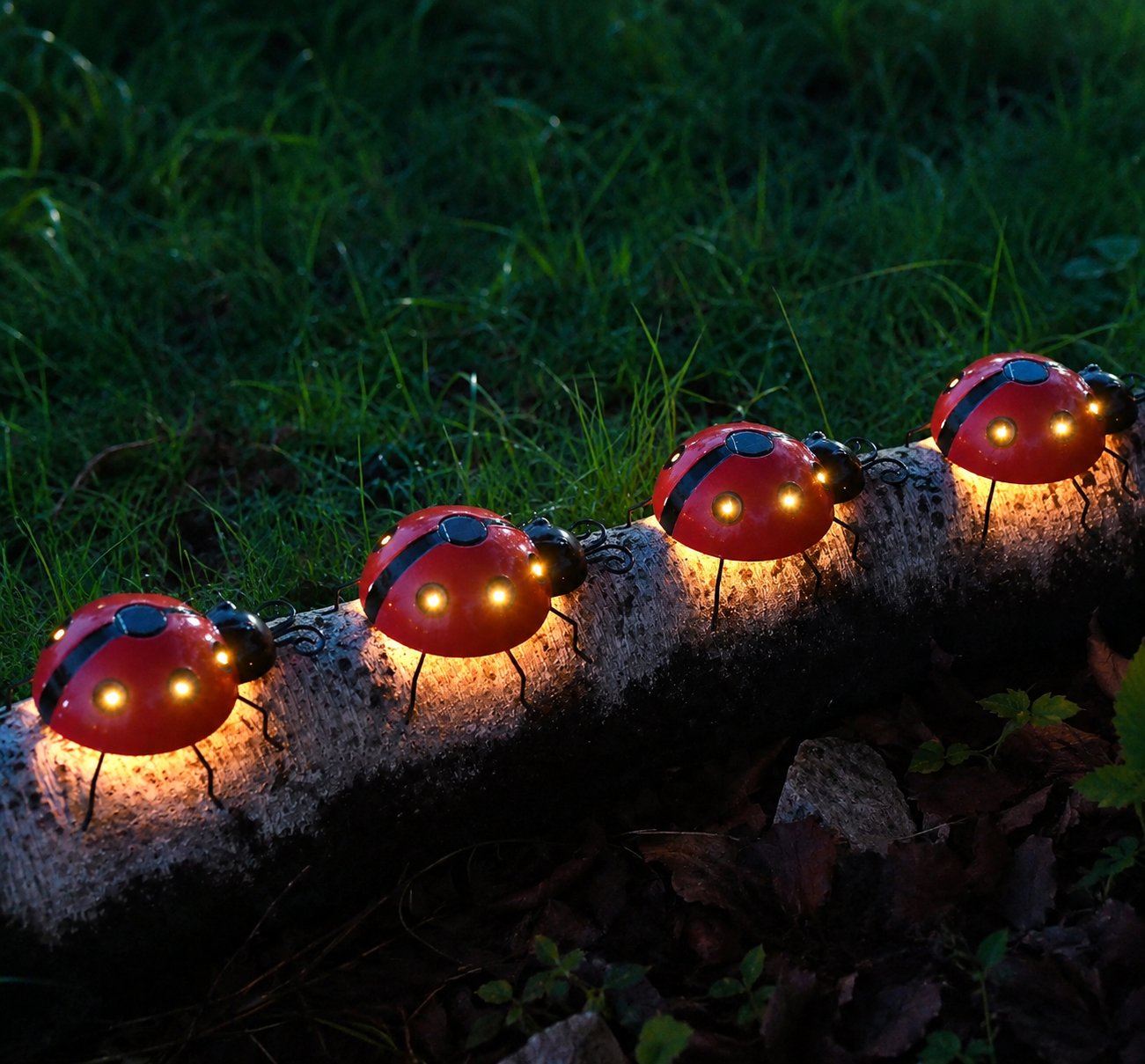 Solar Ladybug Garden Lights