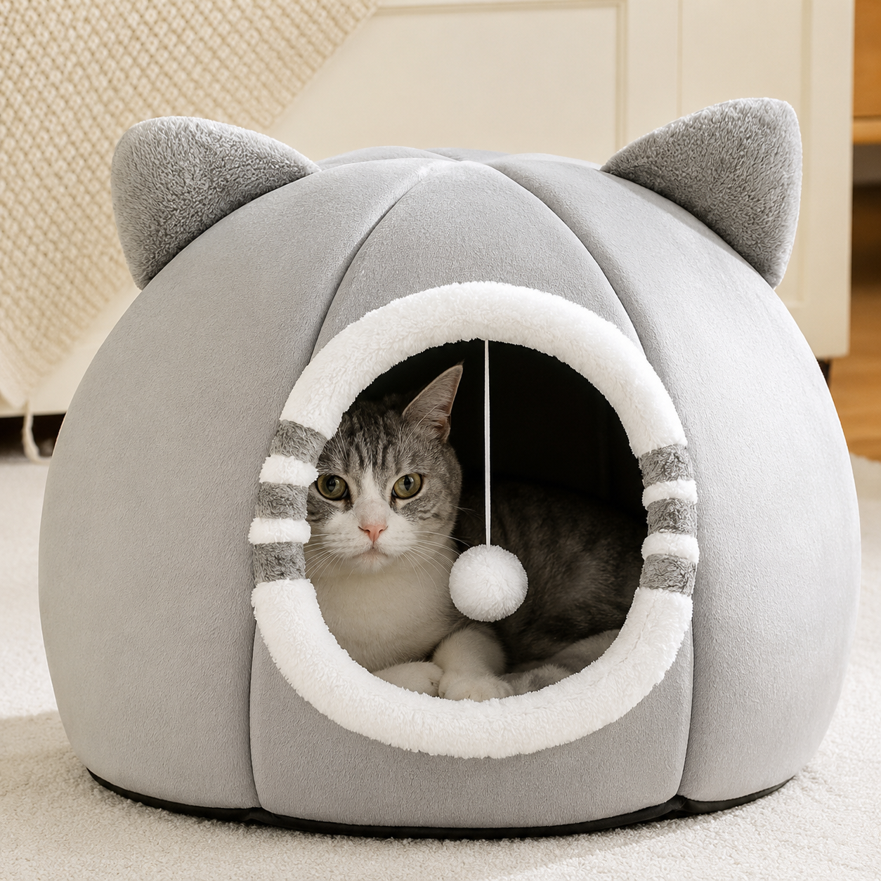 Cozy Cat Cave Bed