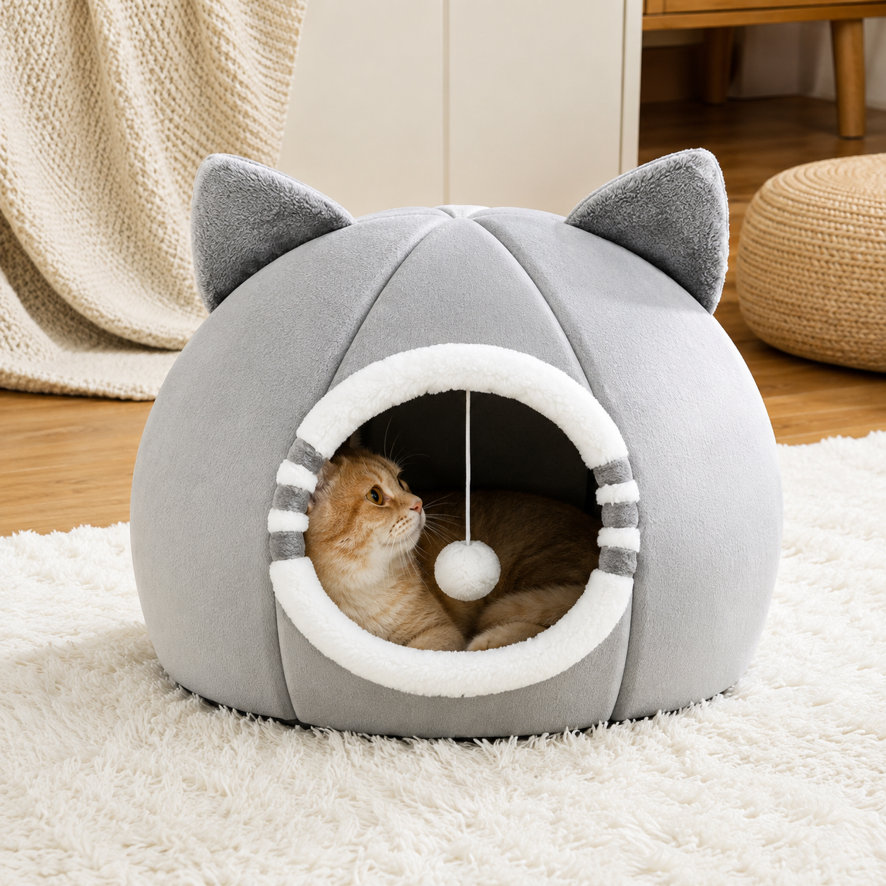 Cozy Cat Cave Bed