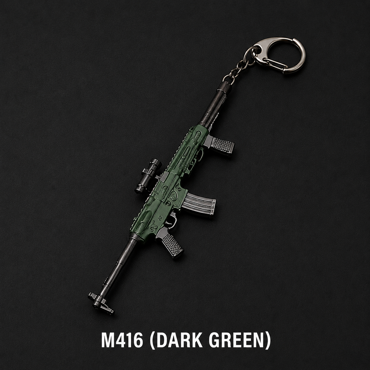 Rifle Keychain – Detailed Metal Gun Model Key Ring for Keys