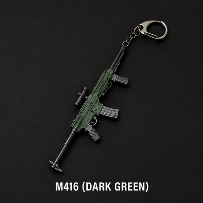 Rifle Keychain – Detailed Metal Gun Model Key Ring for Keys