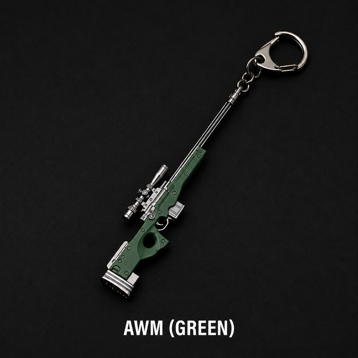 Rifle Keychain – Detailed Metal Gun Model Key Ring for Keys