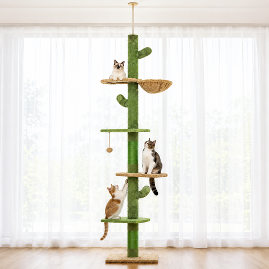 Floor-to-Ceiling Cactus Cat Tree