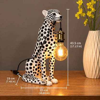 Cheetah Table Lamp Sculpture
