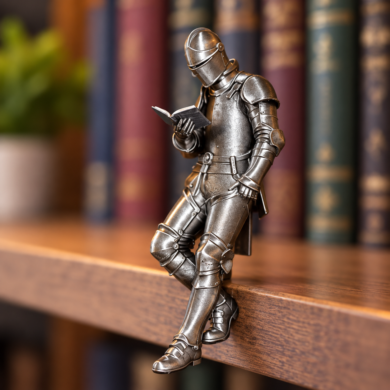 Reading Knight Figurine