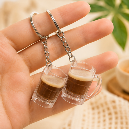 Cute Mini Drink Mug Keychain Set (2 PCS)