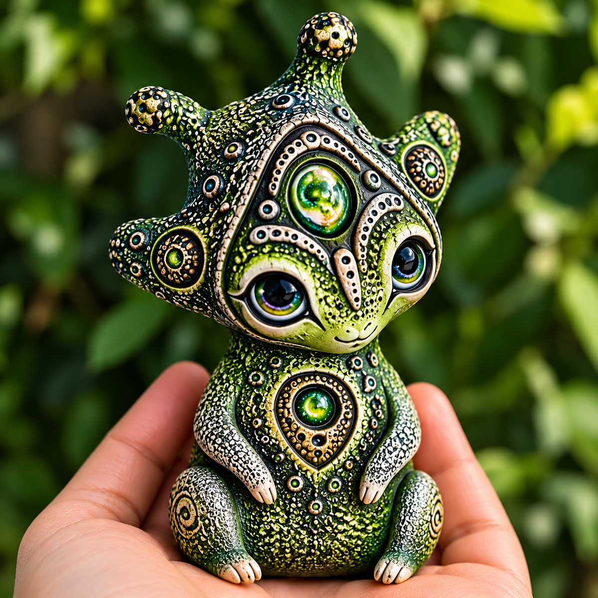 Three-Eyed Fantasy Creature Figurine