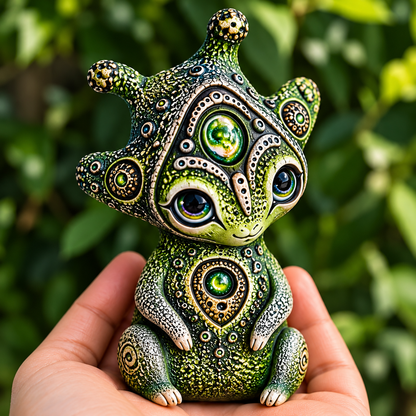 Three-Eyed Fantasy Creature Figurine