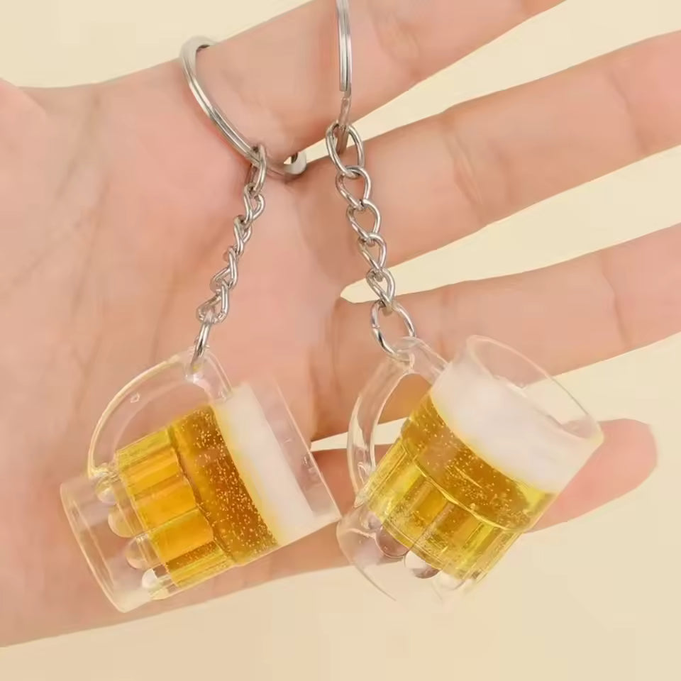 Cute Mini Drink Mug Keychain Set (2 PCS)