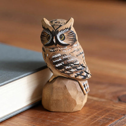 Wooden Snowy Owl