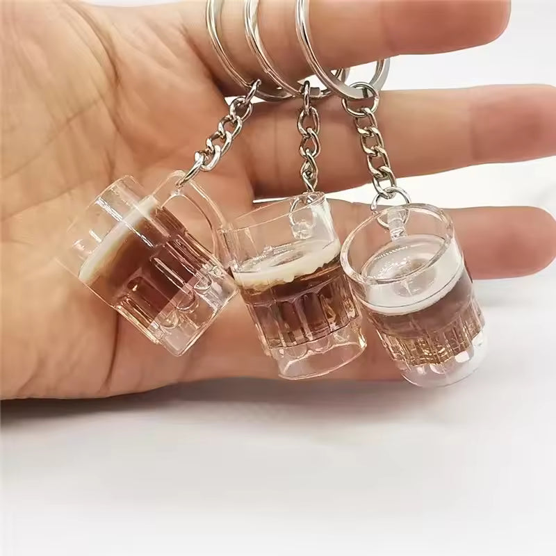 Cute Mini Drink Mug Keychain Set (2 PCS)