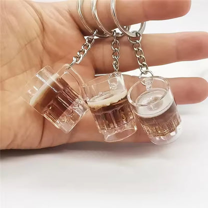 Cute Mini Drink Mug Keychain Set (2 PCS)