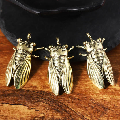 Brass Cicada Keychain