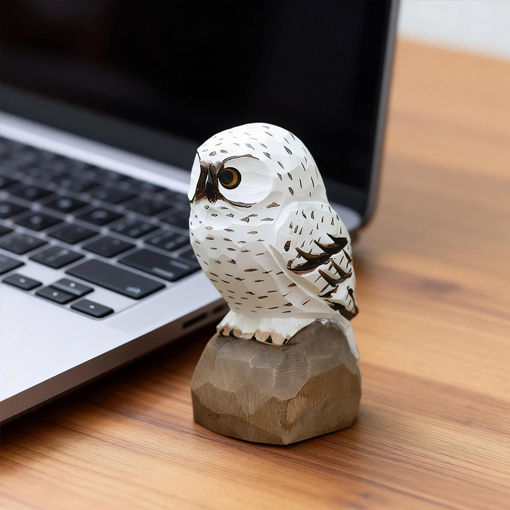 Wooden Snowy Owl