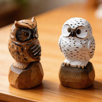 Wooden Snowy Owl