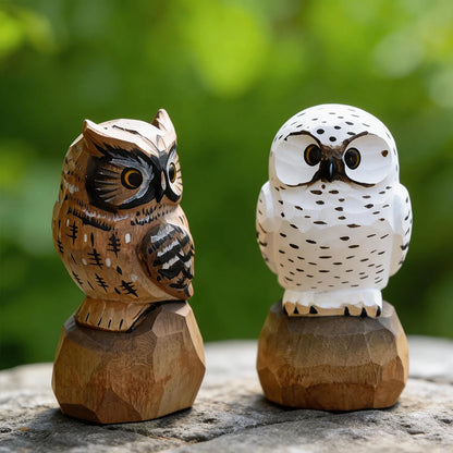 Wooden Snowy Owl