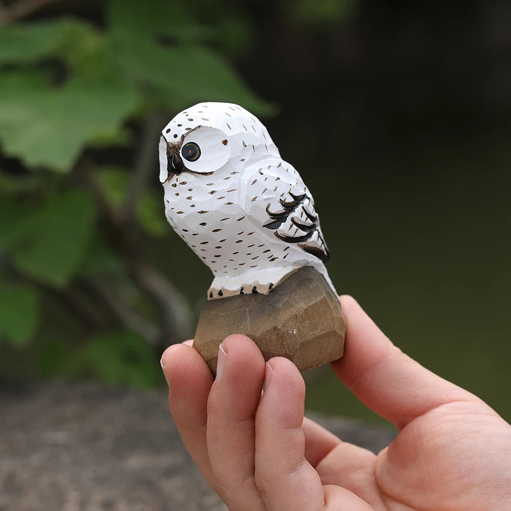 Wooden Snowy Owl