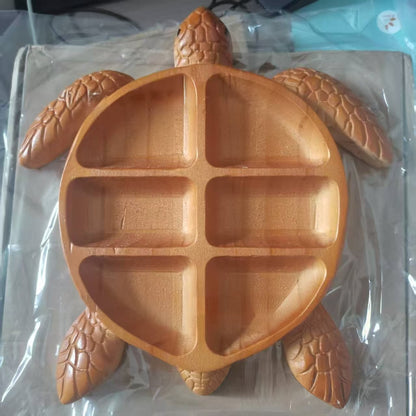 Wooden Turtle Snack Tray