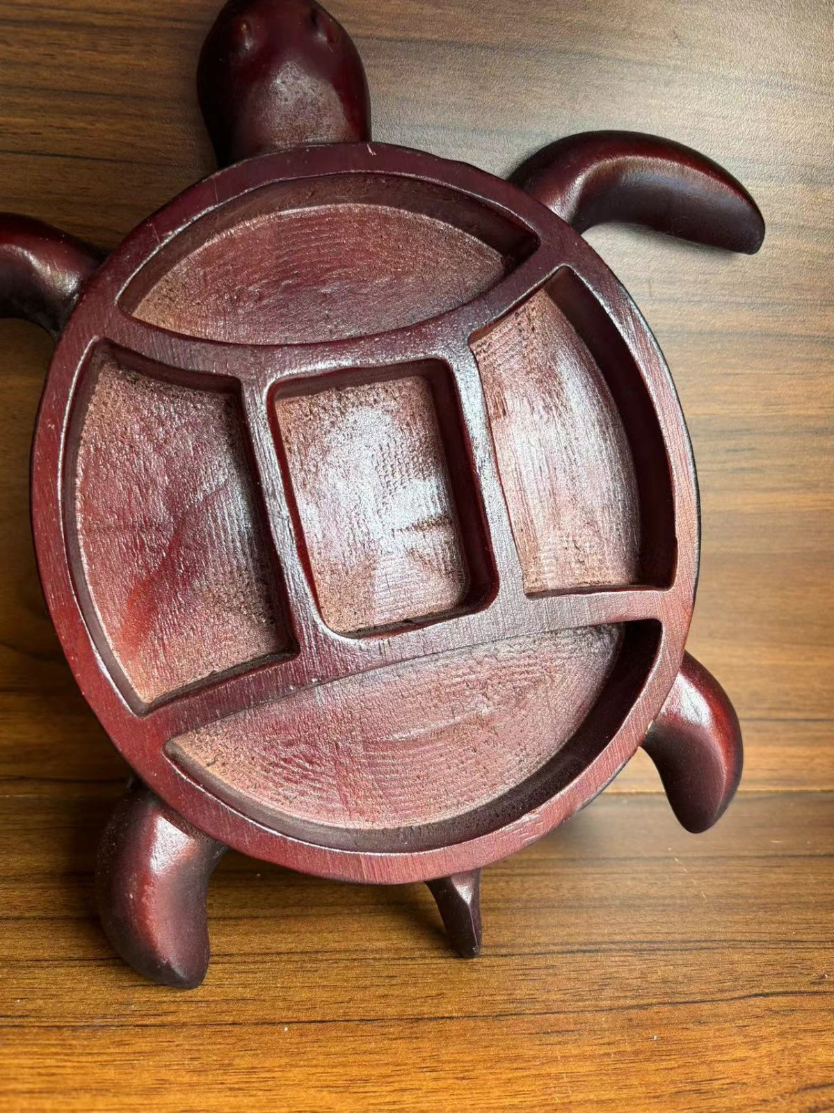 Wooden Turtle Snack Tray