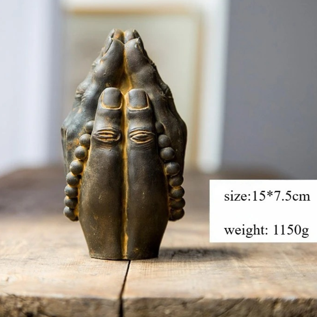 Buddhist Prayer Hands Sculpture