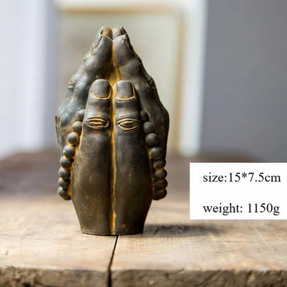 Buddhist Prayer Hands Sculpture