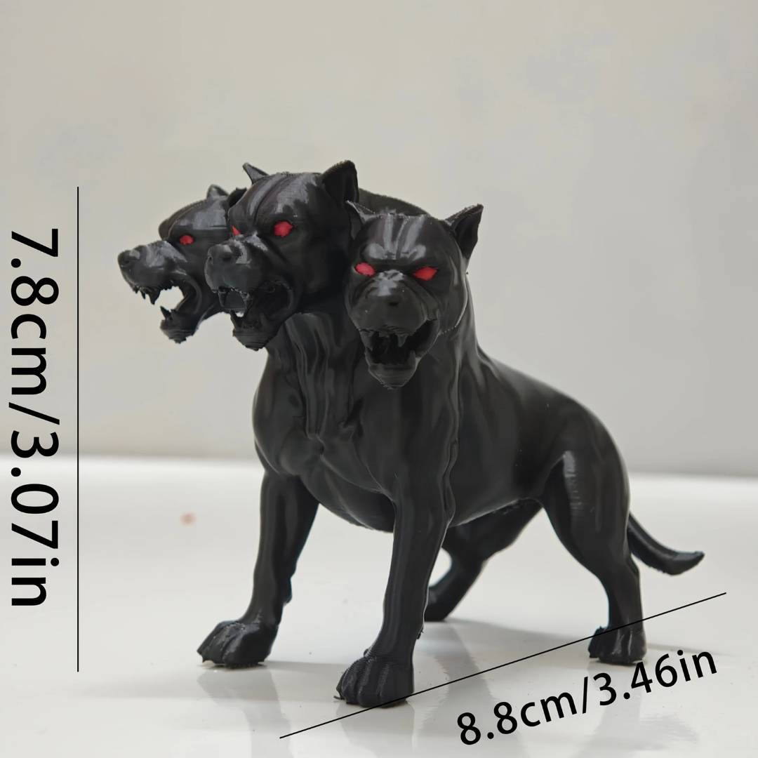 Gothic Three Headed Dog Statue