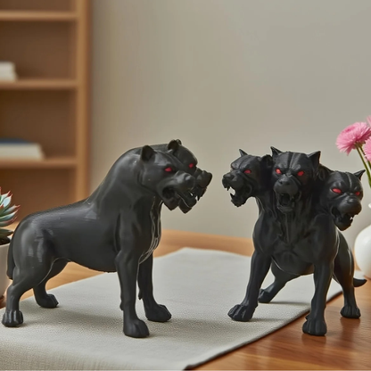 Gothic Three Headed Dog Statue