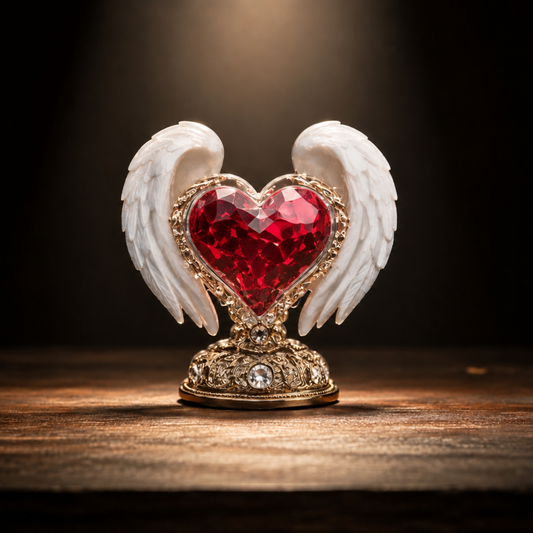 Angel Wings Heart Acrylic Decor