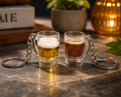 Cute Mini Drink Mug Keychain Set (2 PCS)