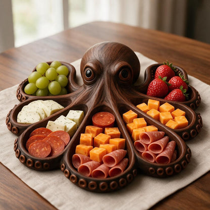 Wooden Octopus Serving Tray