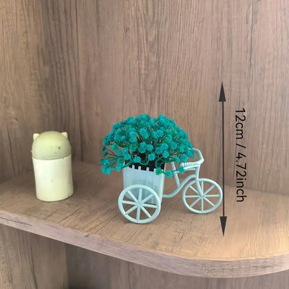Mini Bicycle Flower Basket - Desktop & Shelf Decor