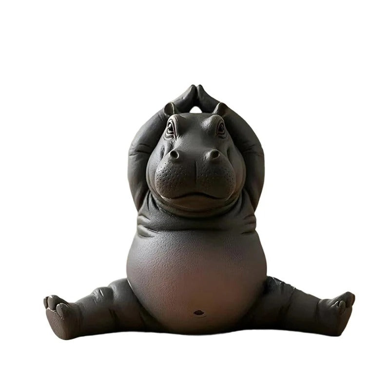 Yoga Hippo Statue Home & Office Decor - Set 8 Pieces