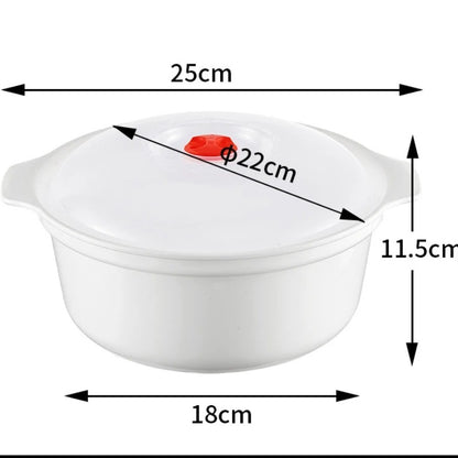 Microwave-Safe Plastic Bowl Set with Lids – 3pcs