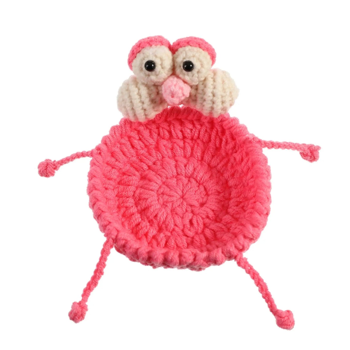2 Matching Animal Crochet Cup Coasters