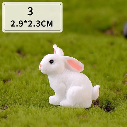 12-Piece Mini Bunny Figurine Set