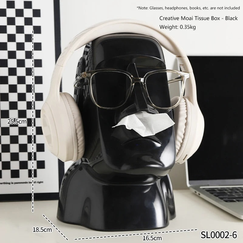 Statue Tissue Box & Glasses Holder