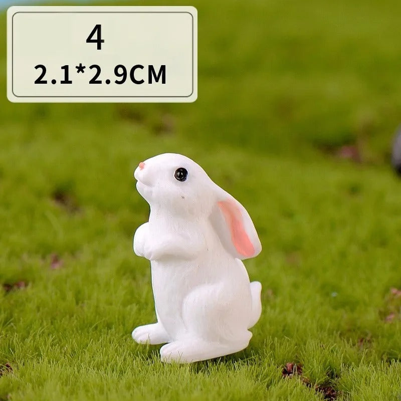 12-Piece Mini Bunny Figurine Set