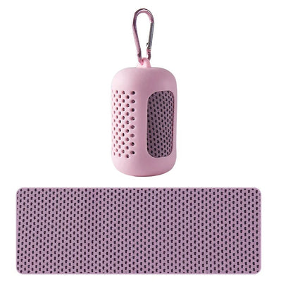 Cooling Towel with Portable Case and Carabiner – Quick-Dry, Super Absorbent