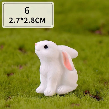 12-Piece Mini Bunny Figurine Set
