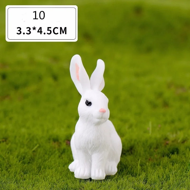 12-Piece Mini Bunny Figurine Set