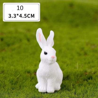 12-Piece Mini Bunny Figurine Set