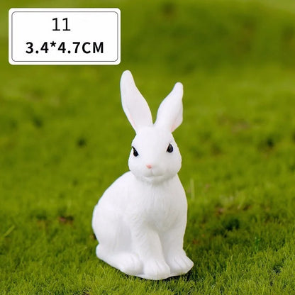 12-Piece Mini Bunny Figurine Set