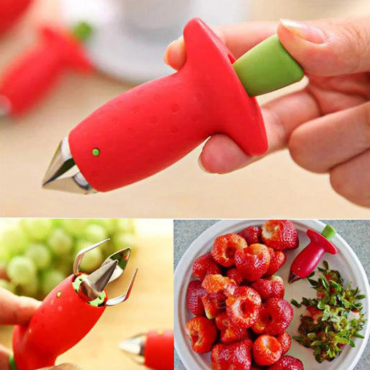 Strawberry & Tomato Huller – Quick Fruit Stem Remover Tool