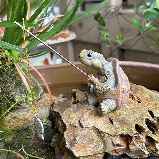 Creative Turtle Fishing Statue