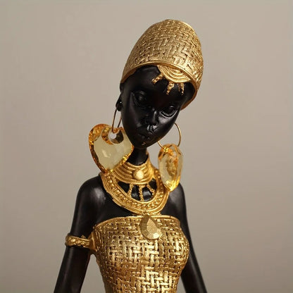 3-Piece African Lady Figurine Set