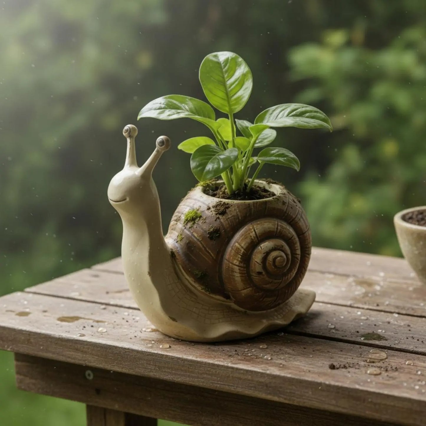 Charming Snail Succulent Planter