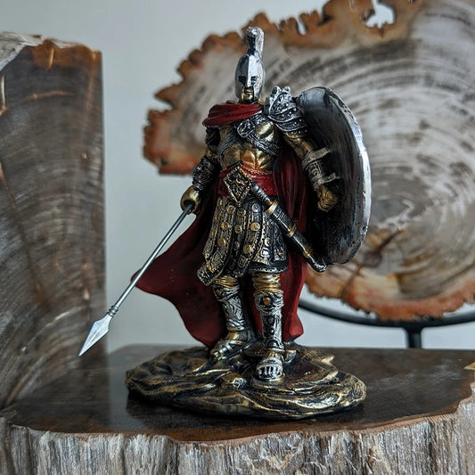 Retro Spartan Warrior Statue