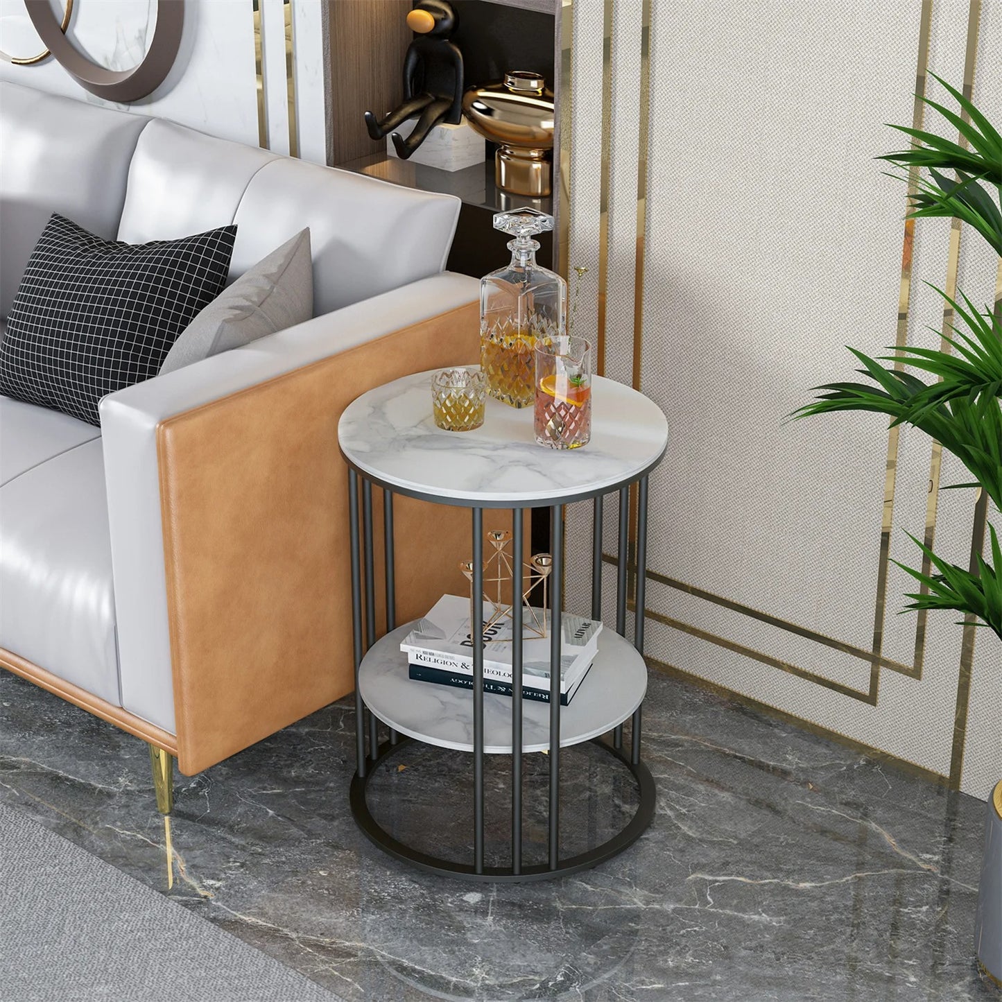 Luxury Modern Round Accent Table