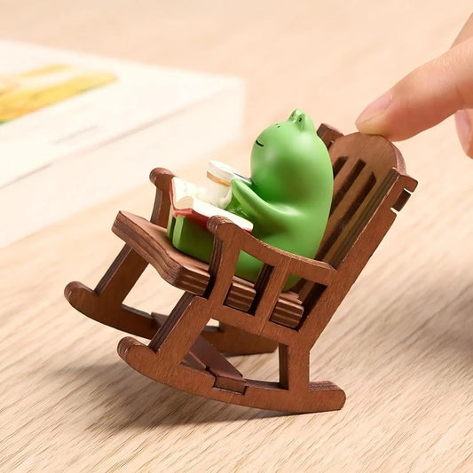 Frog in Rocking Chair Miniature